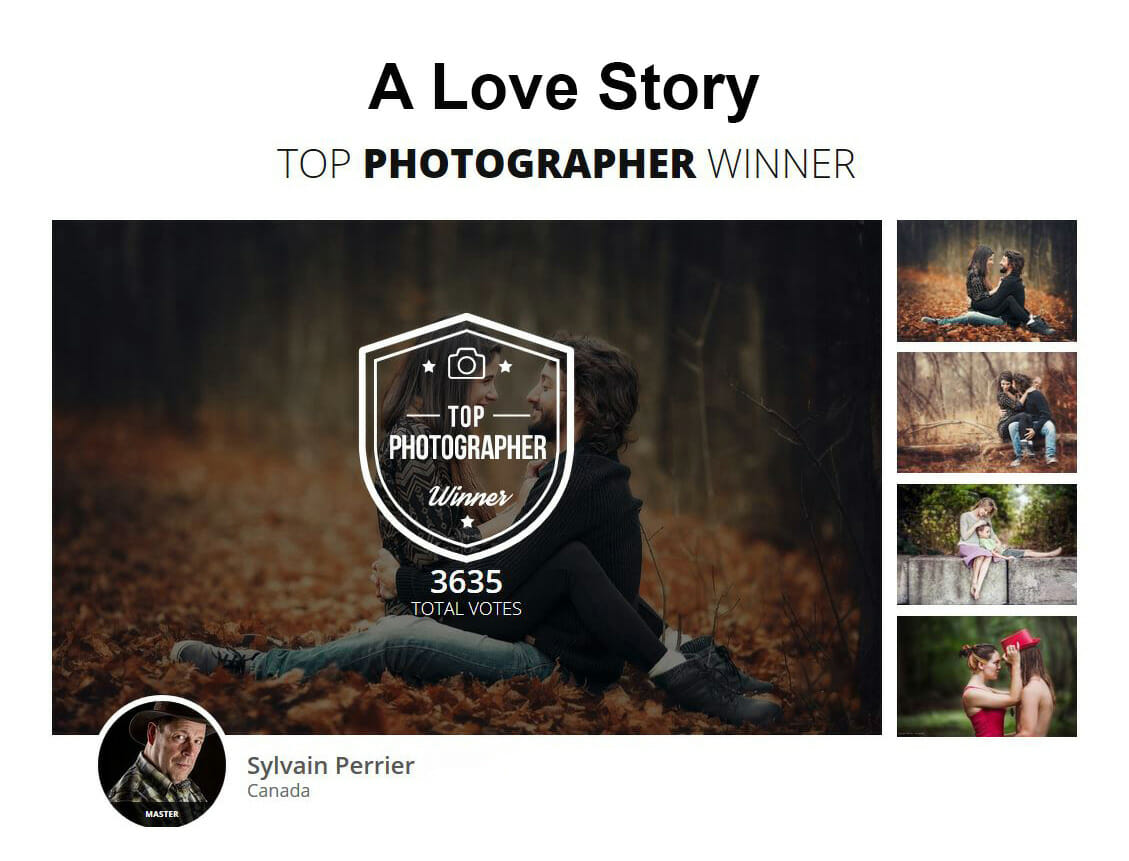 Sylvain Perrier challenge A-Love-Story Top Photographe Laurence Bouchard Micael Gallant Carolyn Lacasse & Alexis Marilou Beaudin & Marc Lavictoire